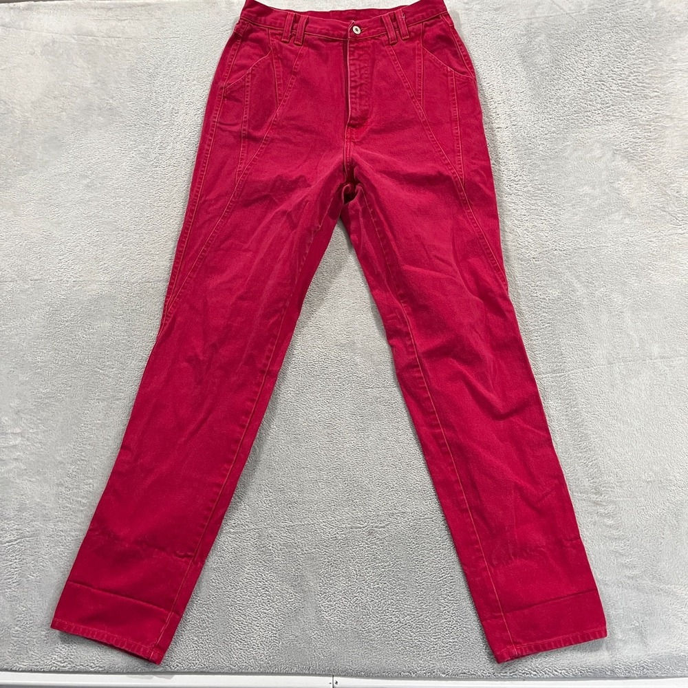 Vintage Wrangler Jeans Womens 30x36 Slim Straight High Rise 80s Cowgirl USA Made